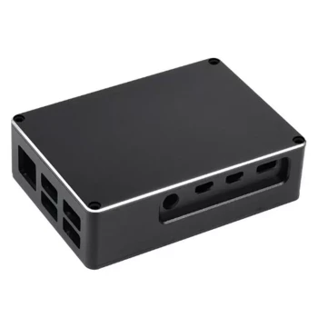 Waveshare Raspberry Pi 4 Dual-Fan Cooling Case with Frosted Metal Enclosure and Included Fans