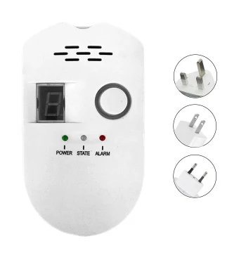 Plug-in US/EU Standard Ultra-Sensitive Digital Combustible Gas Pipeline Alarm | Gas Detector | Gas Sensor