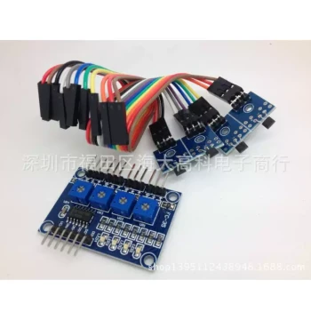 Magnetic Field Detection 4-Channel Hall Sensor 3144E Hall Switch for Speed Rotation RPM and Counting Module