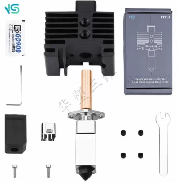 Huasu 3D Printer Parts Non-Official Bambu TZ2.0 PRO X1/P1 Series Hardened Steel Hotend