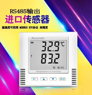 Temperature and Humidity Sensor Transmitter RS485 Interface Modbus RTU Protocol Indoor Wall-Mounted High-Precision Type 86