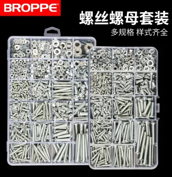 Round Head Cross Screw, Nut, and Washer Set, Machine Screws, Bolts, Self-Tapping Screws for Home Use M3 M4 M5 M6