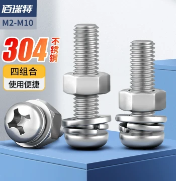 304 Stainless Steel Round Head Screw and Nut Complete Set, Combination of Bolts, Washers, Screws, and Spring Washers M2 M3 M4 M5 M6 M8 M10