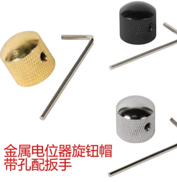 ibz Electric Guitar Metal Potentiometer Cap Knob Volume Knob Cap Electric Bass Tone Knob 6mm with Wrench