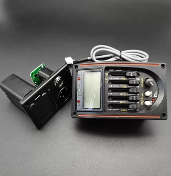 Acoustic Guitar Pickup LC-4 LC-5 Acoustic-Electric YMH 5-Band Equalizer with Tuner Backlight Instrument Accessories