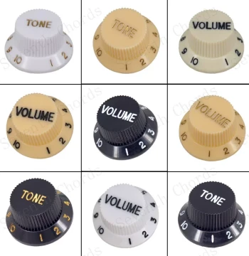 St Sq Fender Electric Bass Guitar Volume Tone Control Knob Caps Potentiometer Caps Guitar Knob