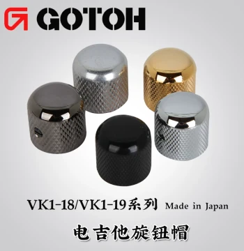 GOTOH VK1-18 19 Electric Guitar Knob Volume Tone Metal Silver Aged Finish Knob Cap Accessories