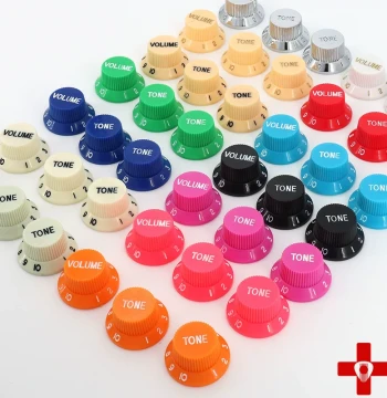 ST Electric Guitar Knob Cap SQ Guitar Potentiometer Cap Tone Volume Knob Adjustment Cap PVC Material