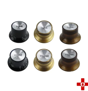 LP Electric Guitar Tone Volume Knob Caps Potentiometer Caps Adjustment Hats Guitar Accessories Aluminum Switch Caps