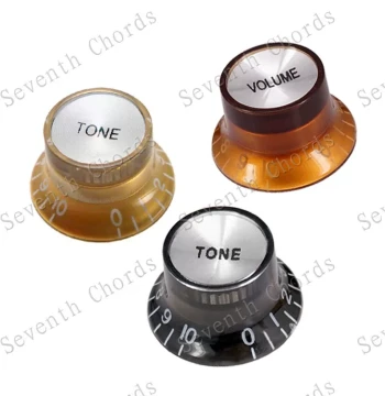 ST SQ Fender Electric Bass Guitar Aluminum Plate Volume Control Knob Tone Knob Cap Potentiometer Cap