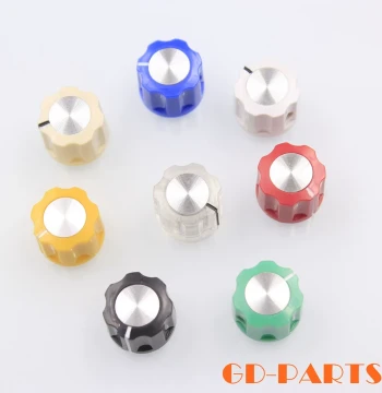Electric Guitar Effect Pedal Knob Audio Speaker Radio Potentiometer Volume Adjustment Knob Switch Cap 6.4mm