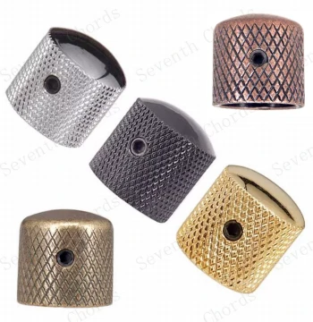 Metal Electric Guitar Volume Knobs with Holes Bass Volume and Tone Knobs Potentiometer Caps