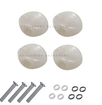 Ukulele Tuner Handle, Machine Head Knob Cap, Electric/Acoustic Guitar Red/White Agate Pearl Concave Accessories