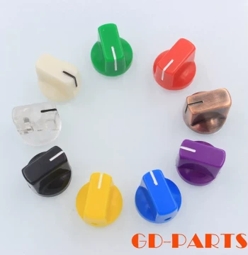 Guitar Amp/Effect Pedal Duckbill Slotted Knob Caps, Audio Indicator Volume Adjustment Potentiometer Switch Caps