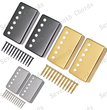 EPI LP Metal Brass Electric Guitar Humbucker Pickup Cover Shell with Mounting Ring and Screws