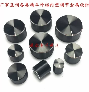 Aluminum Knob Encoder Sound Card Potentiometer Inner Hole 6mm Precision Turned High-Quality Volume Amplifier Adjustment Metal Cap