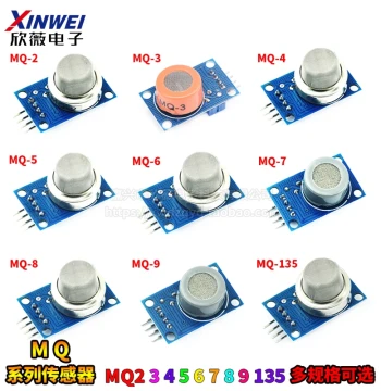 Smoke Sensor Module MQ-2/3/4/5/6/7/8/9 MQ135 for Combustible Gas, Alcohol, and Carbon Monoxide