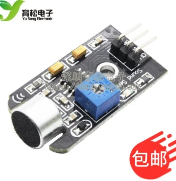 Black Board Analog Output Sound Sensor Module - High-Sensitivity Microphone for Sound Level Detection (5V)