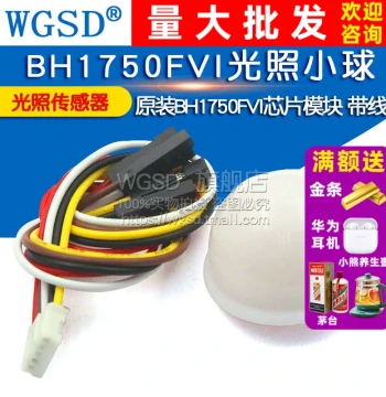 Light Sensor Module BH1750FVI Light Sphere with Wire, Original BH1750FVI Chip Module