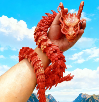 Glow-in-the-Dark Dragon 3D Printed Chinese Dragon Large Aquarium Landscape Simulation Children's Toy Creative Ornament Desktop Gift
