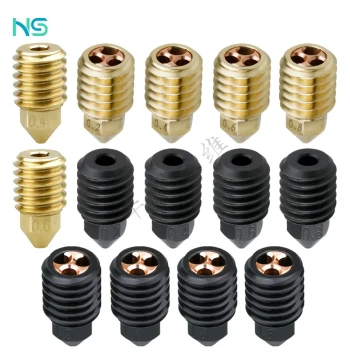 Upgraded Bambu Lab X1/P1 Series Hotend Nozzle Assembly with Detachable High-Quality Brass Hardened Steel Nozzles
