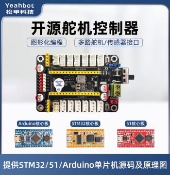 Open Source STM32/Arduino/51 Servo Controller Microcontroller Development Board Programmable Robotic Arm Driver Board