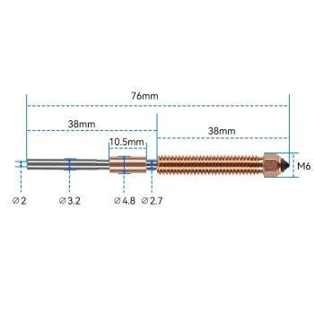 3D Printer Print Head Kit Hi Lingxi Nozzle Integrated Quick-Release Bimetal Hardened Steel