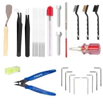 3D Printer Tool Set with Nozzle Cleaning Needle, Brush, Wrench, and Pliers