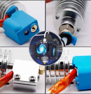 3D Printer Anycubic Vyper Hotend Extruder Head Assembly E3D V5 Print Head Kit 0.4mm