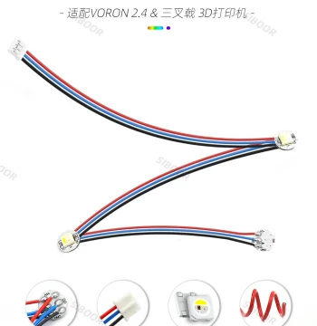 Voron 2.4 Stealthburner Hotend with RGBW Light Strip and PTFE Wear-Resistant Tubing, Ready to Install