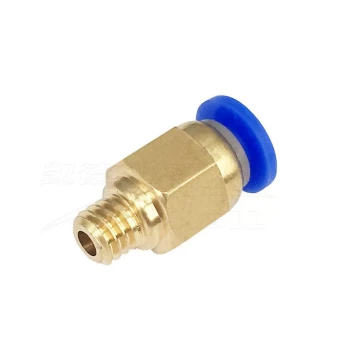 3D Printer Accessory: Pneumatic Quick-Connect Fitting for Hotend, Remote Air Tube Connector, Brass Filament Inlet