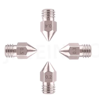 Printer Nozzle MK8 Stainless Steel Nozzle 3D Extruder Accessories Feeding Hotend Filament Guide Consumable Extrusion