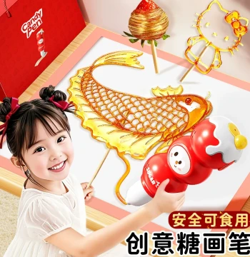 Kids Sugar Painting Pen Set 3D Printing Pen Malt Sugar Painting Stick Intangible Cultural Heritage Handmade DIY Girl Birthday Gift 6 Toys