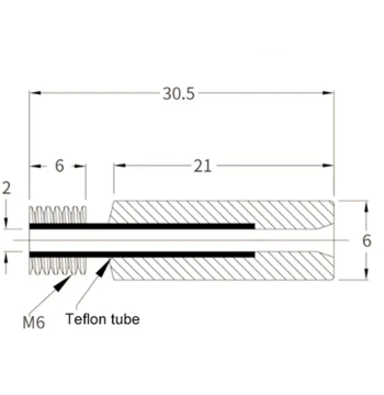 3D Printer Accessories Throat Tube, PTFE Tube Feed MK8 Nozzle Throat Tube 1.75mm