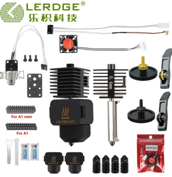 Bambu T Bambu Lab A1 mini/A1 Hotend Nozzle Print Head Assembly Insulation Silicone Sleeve Extruder Gear Fan