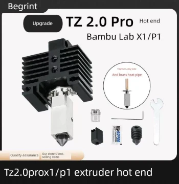 Upgraded TZ2.0 X1/P1 Hardened Steel Nozzle Hotend Assembly for 3D Printers