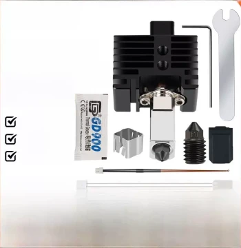 Two X1C/P1P Bambu Extruders 2.0 Upgraded Semi-Hardened Steel Hotend 3D Printer High-Temperature Detachable Assembly