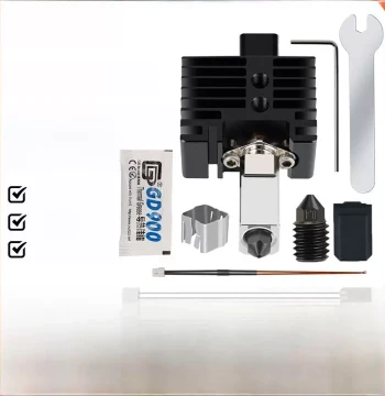 Two Bambu Lab X1C/P1P Extruder 2.0 Upgrade Semi-Hardened Steel Hotend High-Temperature Detachable 3D Printer Assembly