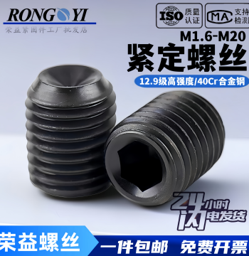 Grade 12.9 High-Strength Socket Set Screws Cup Point M2.5 M3 M4 M5 M6 M8 M10 M12 M14 M16