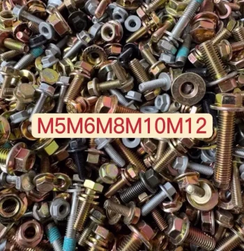 Assorted Flange Screws M5 M6 M8 M10 M12 Set with Nuts, OEM Specialized for Automotive Repair