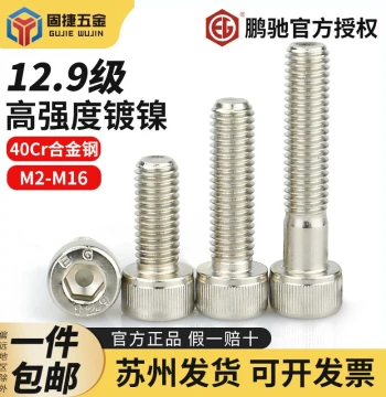 Grade 12.9 Nickel-Plated Hex Allen Screws M2 2.5-M16 High-Strength Alloy Steel Socket Head Cap Screws Pengchi Screws