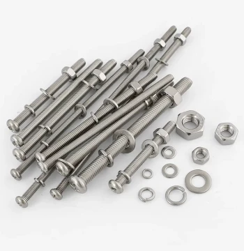 304 Stainless Steel Extended Screw Nail Washer Nut Complete Cross Pan Head Screw Rod Combination Set GG