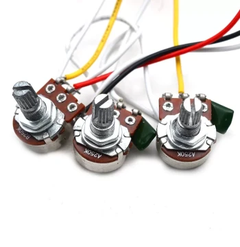 Electric Guitar Pickup Black and White SSS Potentiometer Full Wiring Harness Assembly Output