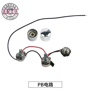 LP Guitar and Bass Complete Circuit Assembly Kit Including Potentiometers, Volume and Tone Knobs, Jacks, Capacitors, and Switch Caps