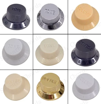 St Sq Bass Guitar Volume Tone Control Knob Hat Potentiometer Cap Guitar knob Unmarked