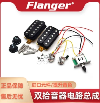 Electric Guitar HH Pickup Full Wiring Kit with Pickups and Potentiometers ST Electric Guitar Integrated Circuit Black