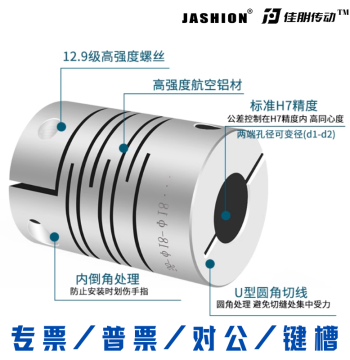 Aluminum Alloy Parallel Line Coupling, Clamping Encoder Lead Screw Stepper Motor Servo Motor Flexible Coupler