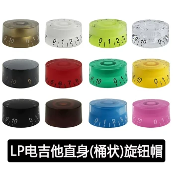 FLEOR Electric Guitar LP Barrel Straight Knobs EPI Potentiometer Volume Tone Caps Gold Black