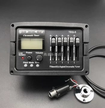 Guitar Pickup Segment Pickup Q with 12-Tone Equal Temperament Tuner 5-Band Pickup Acoustic-Electric Guitar