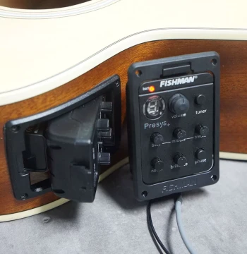 Acoustic Guitar Pickup with Tap Plate, Acoustic-Electric Modification 301 Hole Cutting, Noise Reduction, EQ Tuning, Performance Anti-Howling